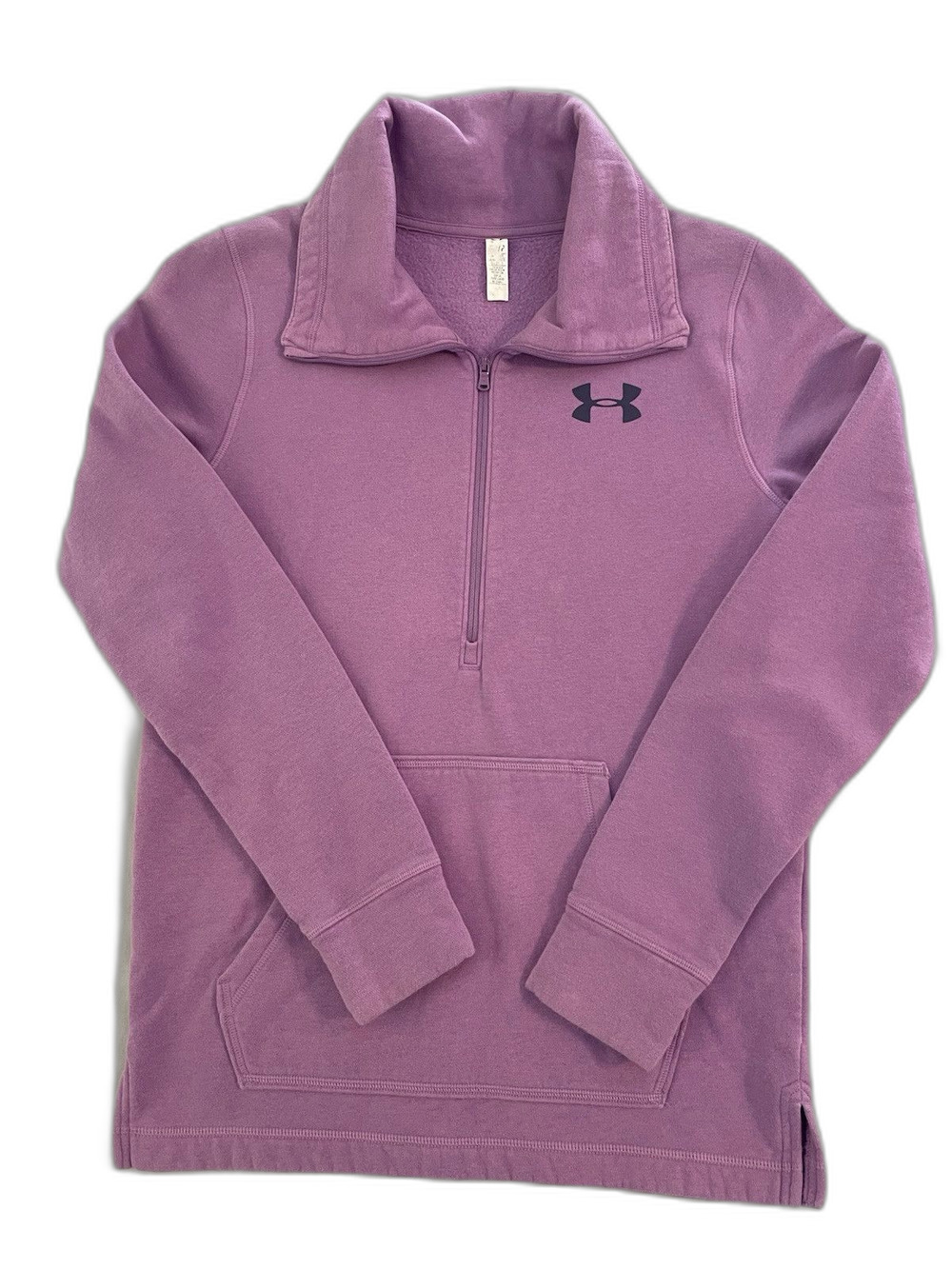 Under Armor 1/4 Zip Women Size Small Purple Long Sleeve Fleece